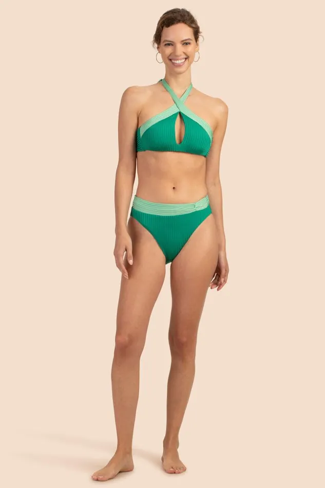 SHOP Trina Turk SWIM BOTTOMS OLYMPIA RIB HIGH WAIST BOTTOM