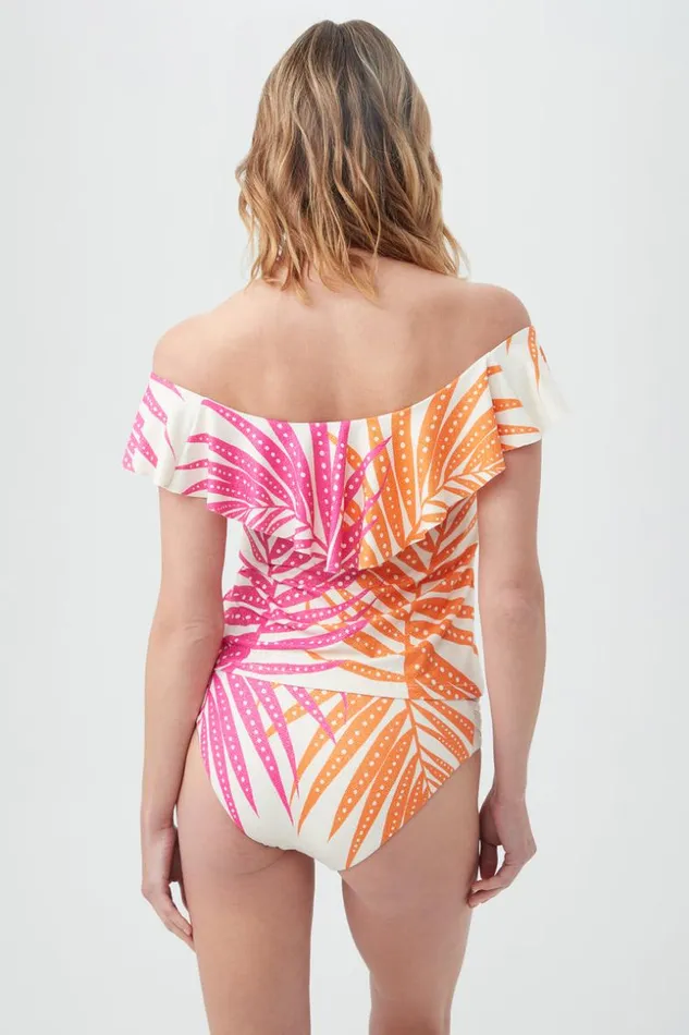 SHOP Trina Turk SWIM TOPS WOMEN039S SHEER TROPICS OFF THE SHOULDER TANKINI SWIM TOP