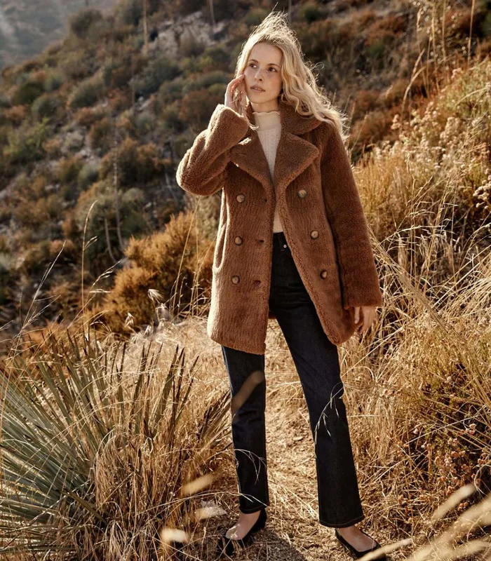 Shop VALLEY COAT Brown Amber DEN Jackets and Coats