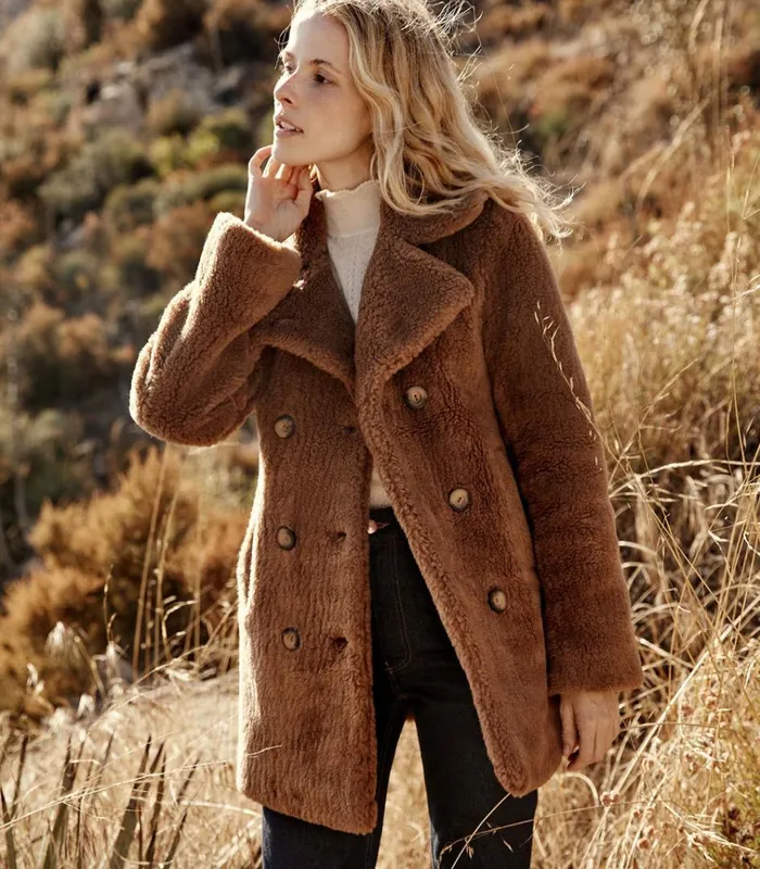 Shop VALLEY COAT Brown Amber DEN Jackets and Coats