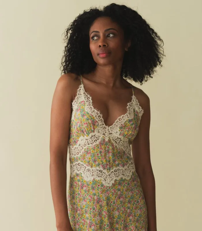 Shop VENUS DRESS Chrysanthemum Sky Floral DEN Dresses