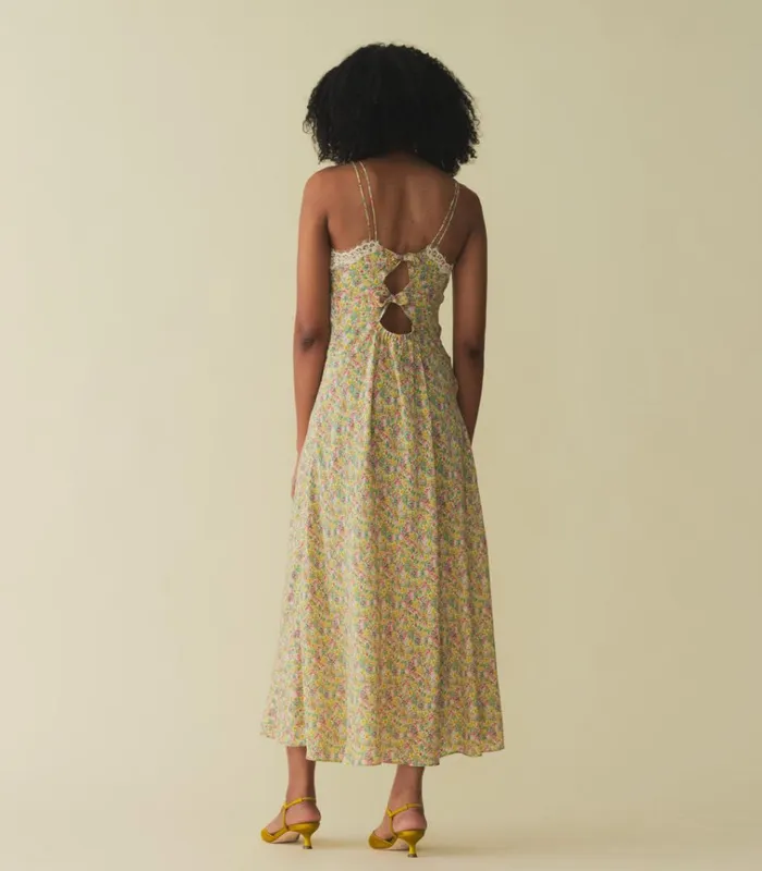 Shop VENUS DRESS Chrysanthemum Sky Floral DEN Dresses