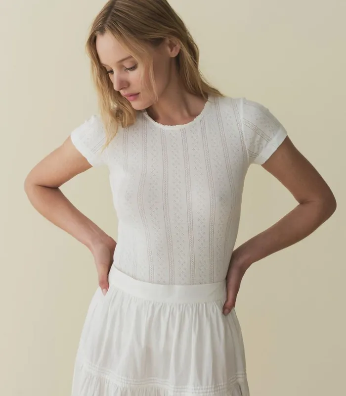 Shop VIVI TEE Salt Quelle Jolie Pointelle DEN Tees