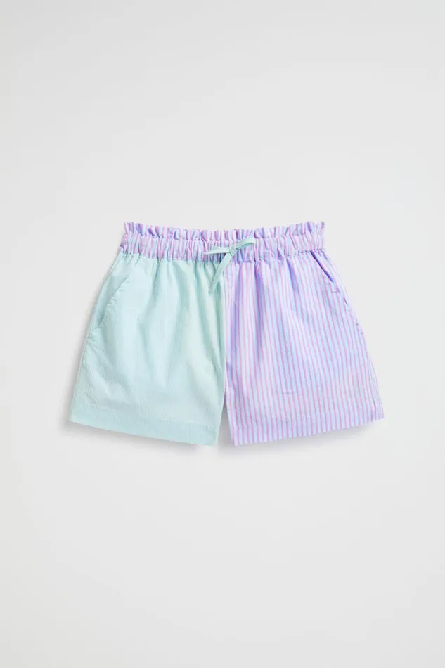 Shorts Girl Seed Heritage Poplin Stripe Short Baby Blue