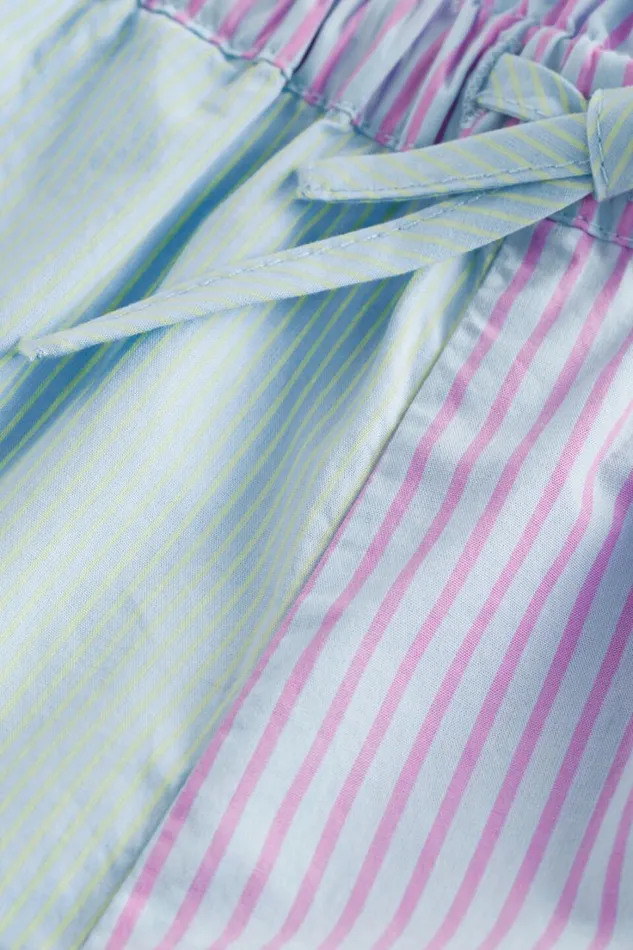 Shorts Girl Seed Heritage Poplin Stripe Short Baby Blue