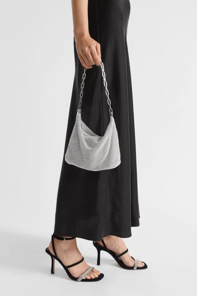 Shoulder Bags Woman Seed Heritage Embellished Shoulder Bag Silver