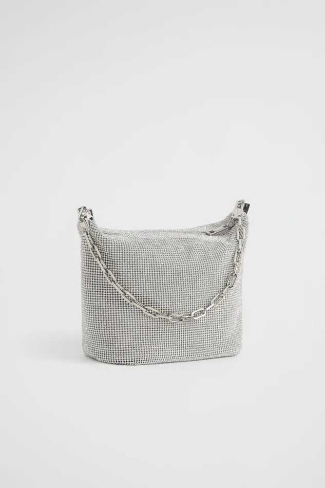 Shoulder Bags Woman Seed Heritage Embellished Shoulder Bag Silver