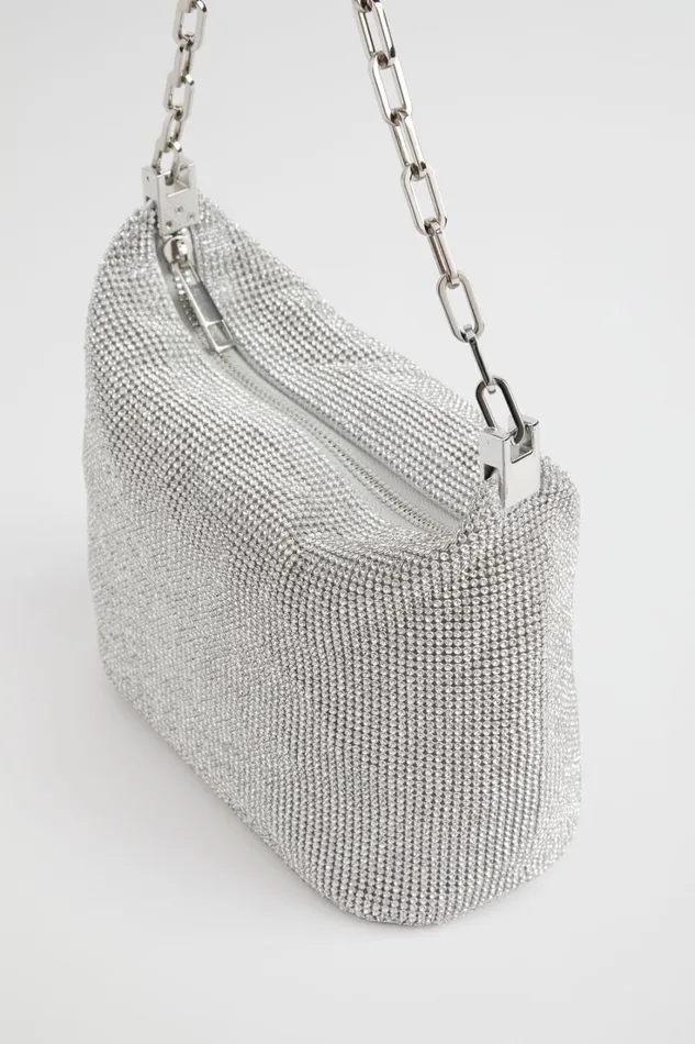 Shoulder Bags Woman Seed Heritage Embellished Shoulder Bag Silver