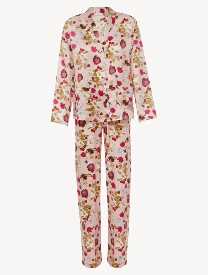 Silk Floral Print Pajama Set Sleepwear La Perla Pajamas