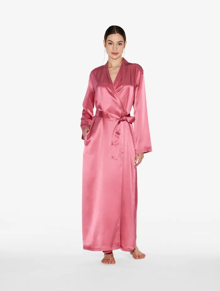 Silk Long Robe In Wild Orchid Sleepwear La Perla Robes