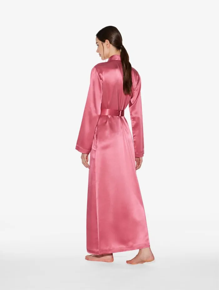 Silk Long Robe In Wild Orchid Sleepwear La Perla Robes