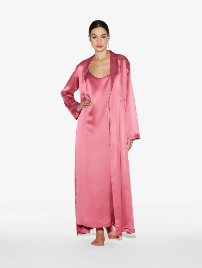 Silk Long Robe In Wild Orchid Sleepwear La Perla Robes