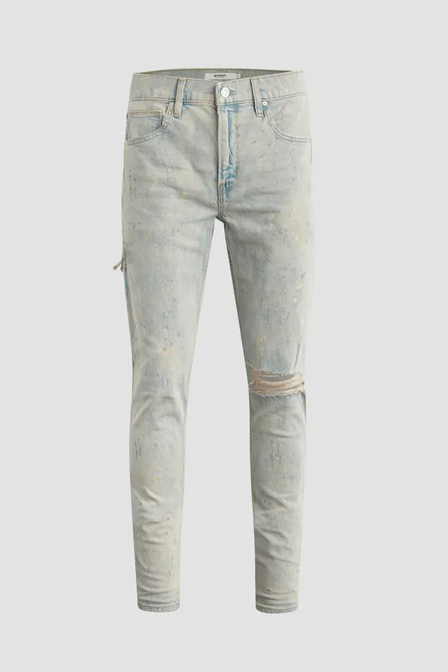 Skinny Men Hudson Jeans Zack Side Zip Skinny Jean Stripped Paint Skinny Men Hudson Jeans Zack Side Zip Skinny Jean Stripped Paint