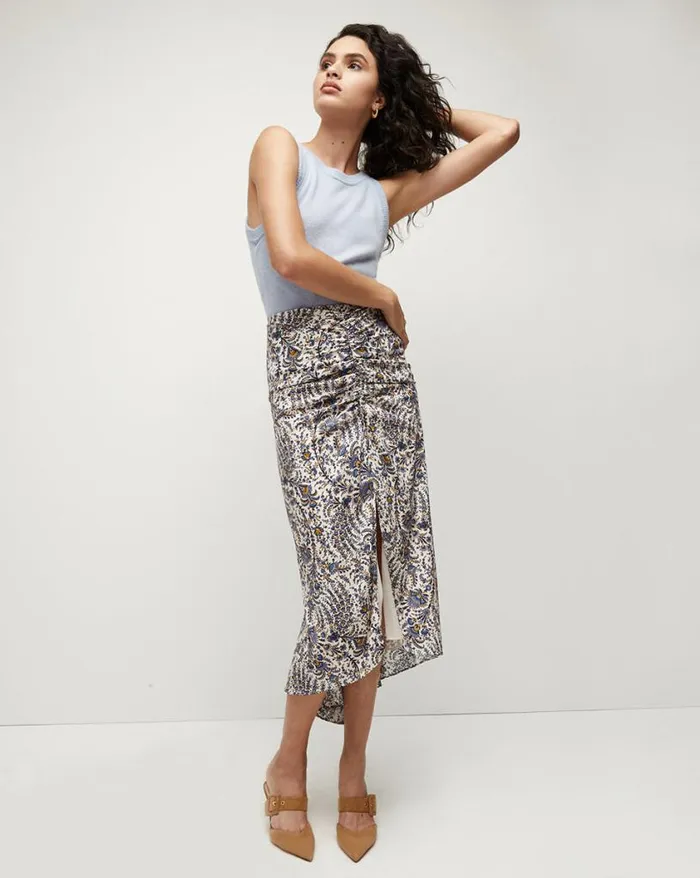 Skirts and Shorts Shop Veronica Beard Pixie Floral Skirt Ecru Multi