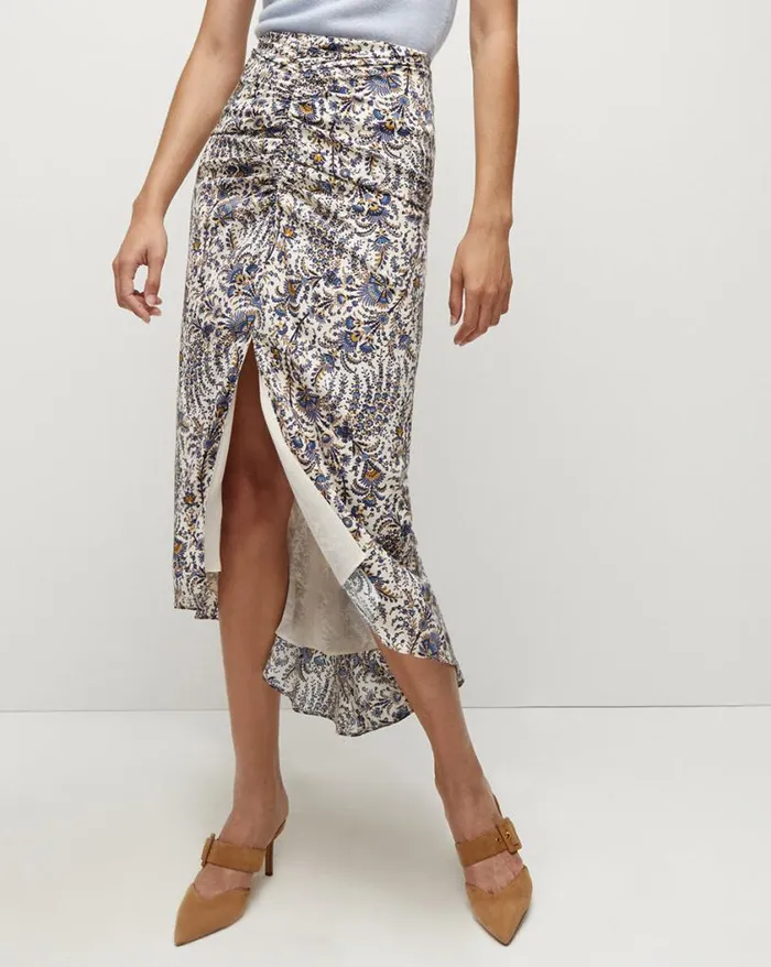 Skirts and Shorts Shop Veronica Beard Pixie Floral Skirt Ecru Multi