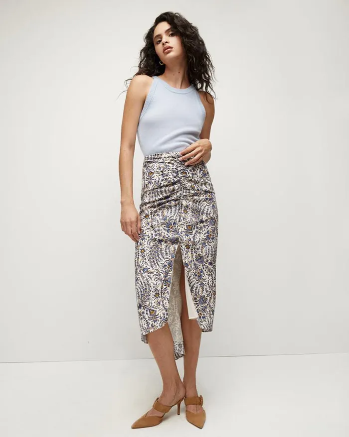 Skirts and Shorts Shop Veronica Beard Pixie Floral Skirt Ecru Multi
