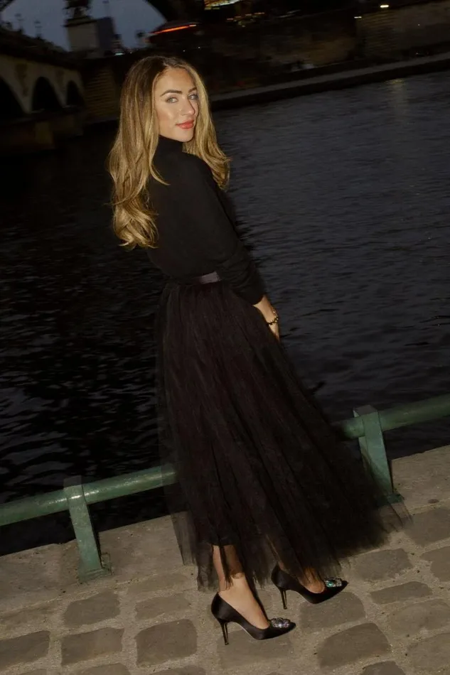 Skirts Women Karen Millen Lydia Millen Tulle Woven Maxi Skirt Black