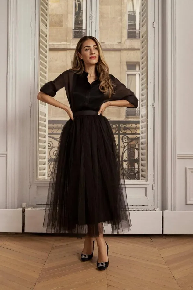 Skirts Women Karen Millen Lydia Millen Tulle Woven Maxi Skirt Black