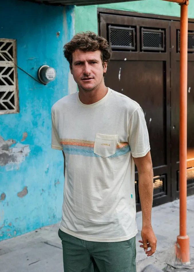 Sky Bridge Ss Tee Cream Men Vissla Tees