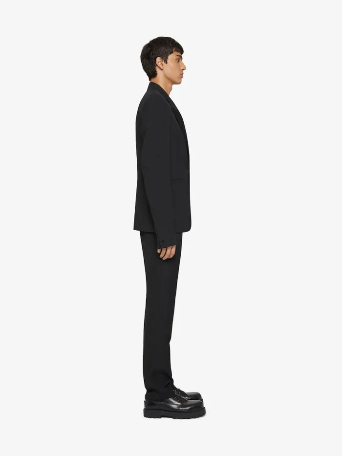 Slim Fit Jacket In Wool With Satin Collar Black Men Givenchy Coats and Jackets
