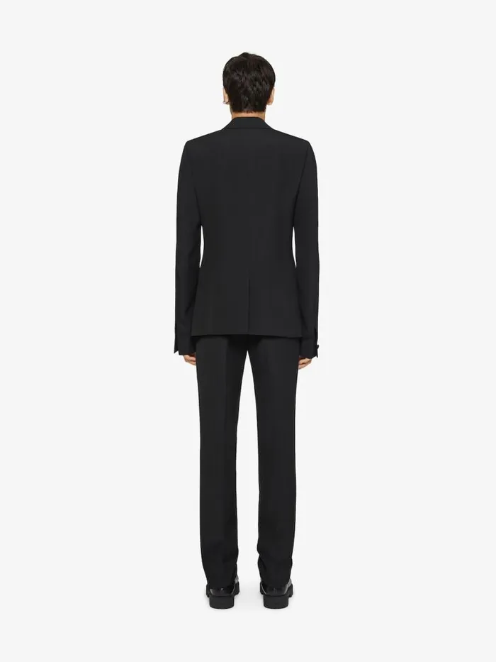 Slim Fit Jacket In Wool With Satin Collar Black Men Givenchy Coats and Jackets
