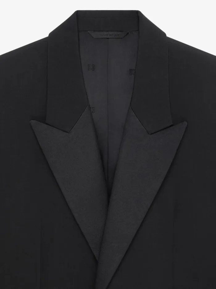 Slim Fit Jacket In Wool With Satin Collar Black Men Givenchy Coats and Jackets