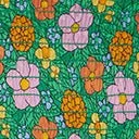 Smak Parlour 1960s Green Floral Smocked Fit and Flare Dress Dresses Unique Vintage Pocket Dresses