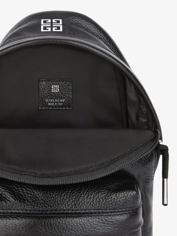 Small Essential U Backpack In Grained Leather Black Men Givenchy Backpacks