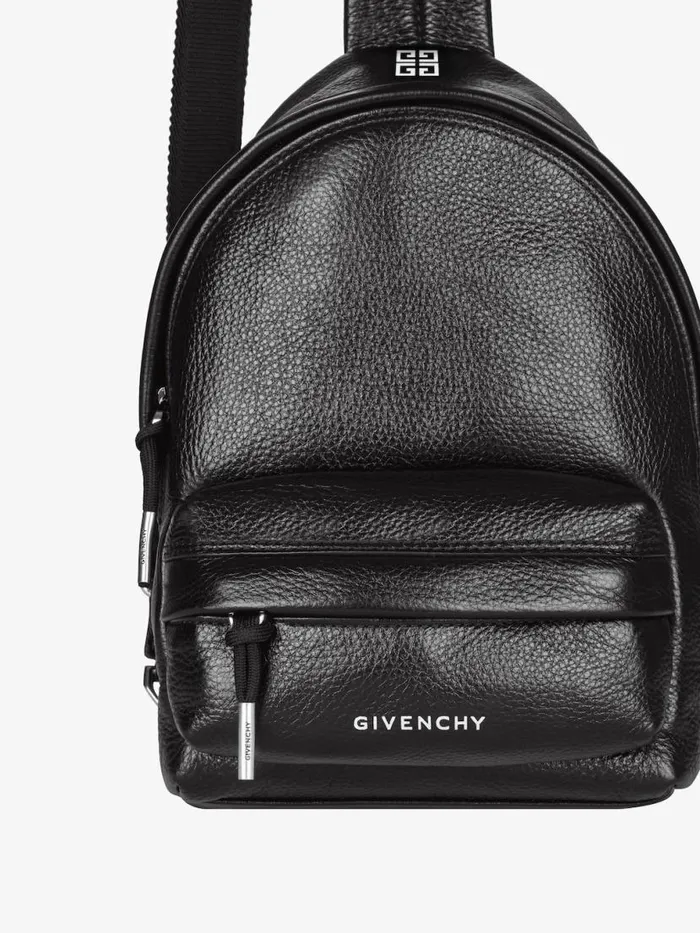 Small Essential U Backpack In Grained Leather Black Men Givenchy Backpacks