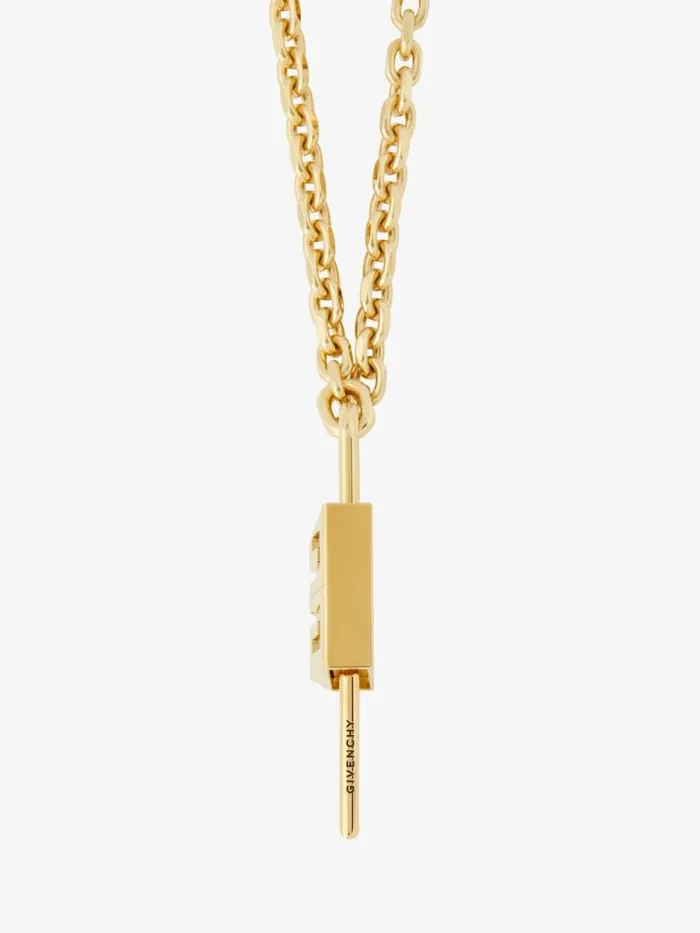 Small Lock Necklace In Metal Golden Yellow WomenMen Givenchy Jewelry