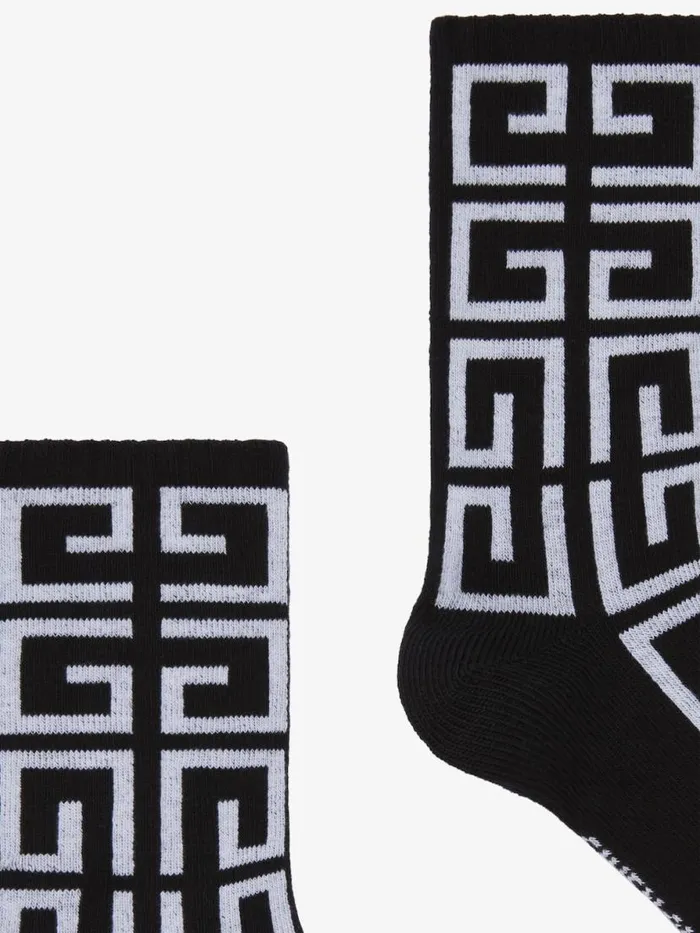 Socks In 4g Jacquard Black Kids Givenchy