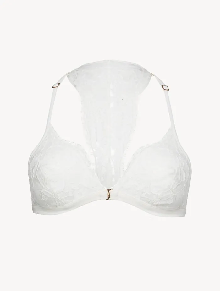 Soft Triangle Bra In Off White With Cotton Leavers Lace Lingerie La Perla Triangle Soft Triangle Bra In Off White With Cotton Leavers Lace Lingerie La Perla Triangle