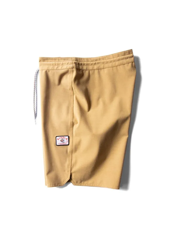 Solid Sets 185quot Boardshort Mustard Men Vissla Boardshorts
