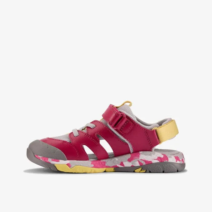 Steggy Roar Kid Pink Combination Kids Clarks Sandals