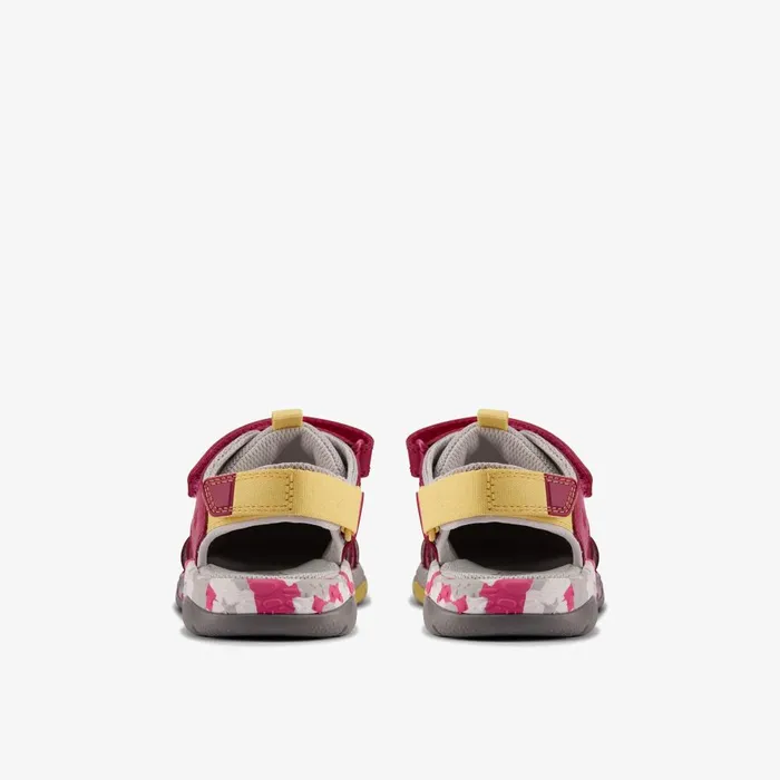 Steggy Roar Kid Pink Combination Kids Clarks Sandals