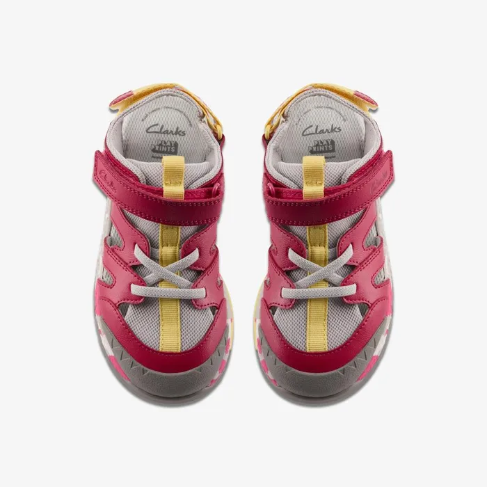 Steggy Roar Kid Pink Combination Kids Clarks Sandals