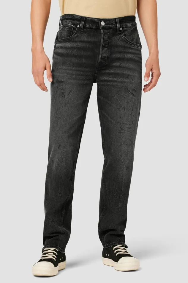 Straight Leg Men Hudson Jeans Reese Straight Leg Jean 32034 Inseam Onyx