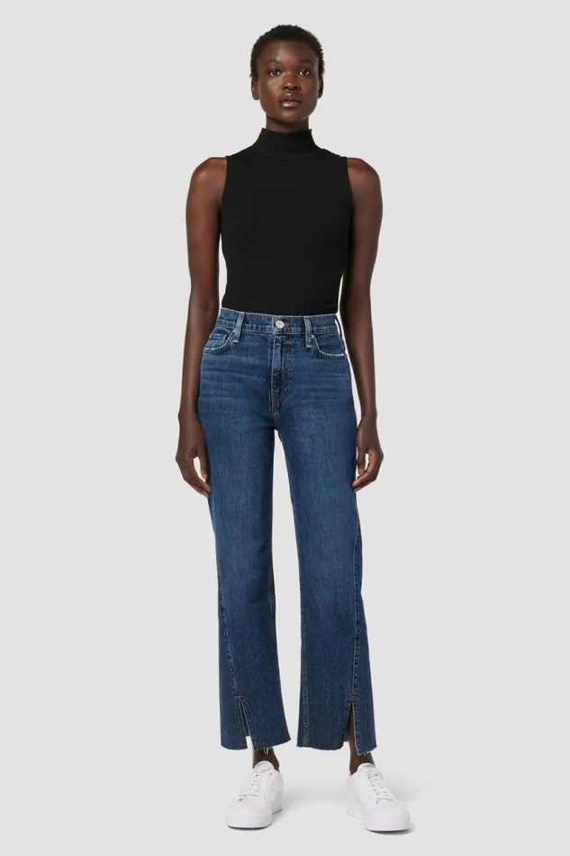Straight Women Hudson Jeans Remi HighRise Straight Ankle Forward Seam Petite Jean W Slit Hem Indigo Breeze Straight Women Hudson Jeans Remi HighRise Straight Ankle Forward Seam Petite Jean W Slit Hem Indigo Breeze