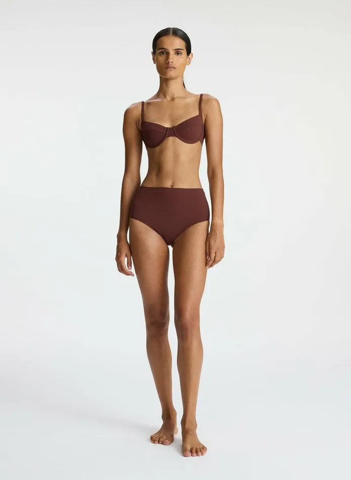 Suits Women ALC Dylan Bikini Top Carob Suits Women ALC Dylan Bikini Top Carob