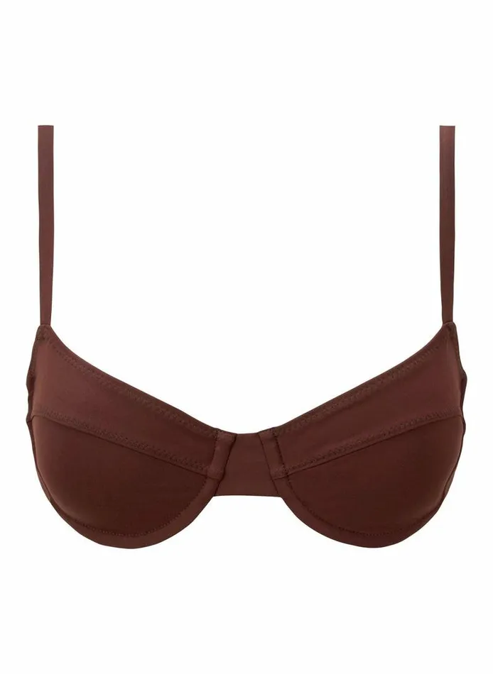 Suits Women ALC Dylan Bikini Top Carob Suits Women ALC Dylan Bikini Top Carob