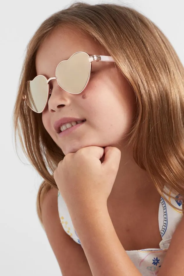 Sunglasses and Goggles Girl Seed Heritage Metallic Heart Sunglasses Dusty Rose Sunglasses and Goggles Girl Seed Heritage Metallic Heart Sunglasses Dusty Rose