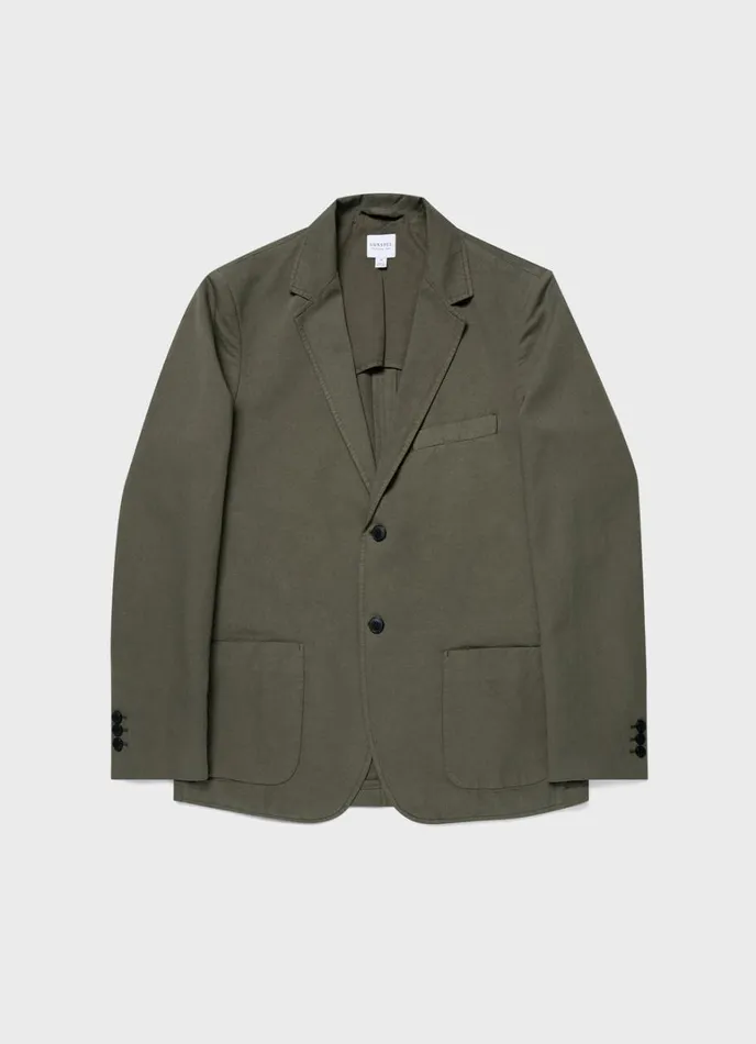 SUNSPEL Jackets and Coats Cotton Linen Blazer Khaki 8211 Men