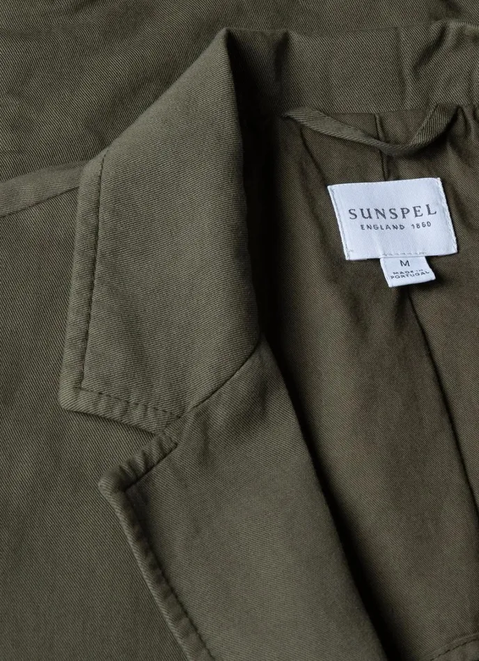 SUNSPEL Jackets and Coats Cotton Linen Blazer Khaki 8211 Men
