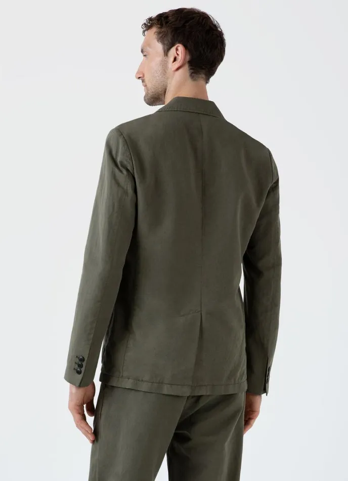 SUNSPEL Jackets and Coats Cotton Linen Blazer Khaki 8211 Men