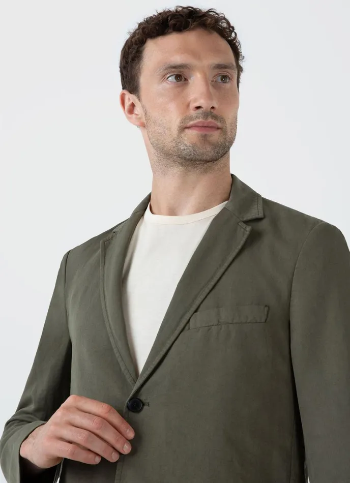 SUNSPEL Jackets and Coats Cotton Linen Blazer Khaki 8211 Men