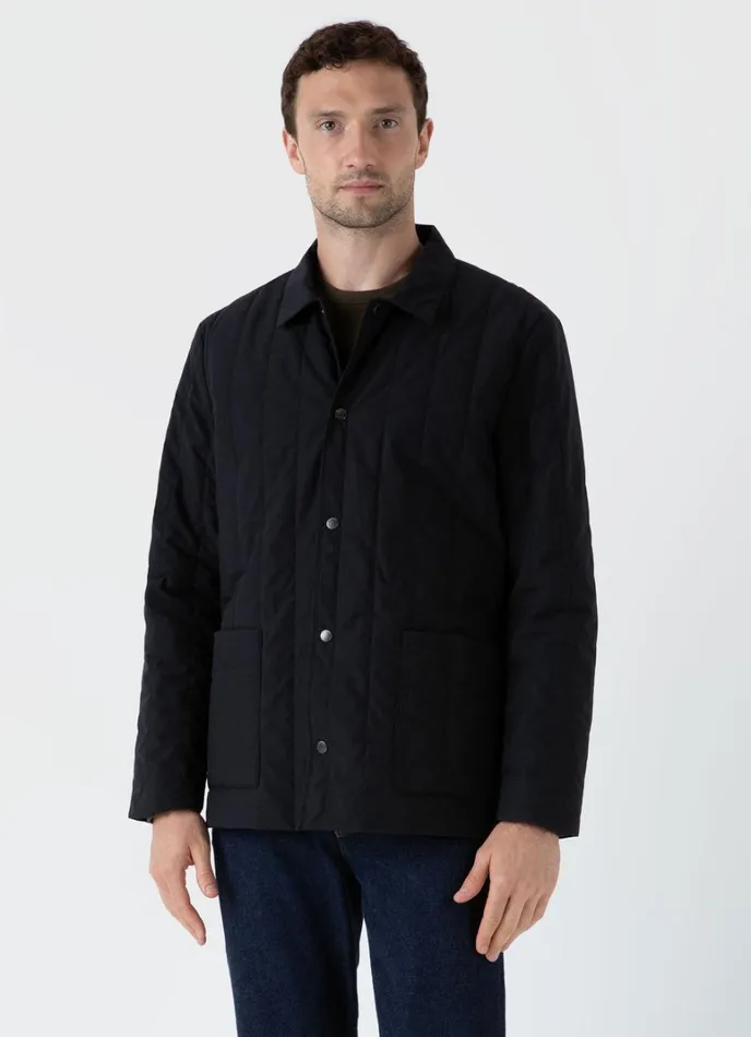 SUNSPEL Jackets and Coats Quilted Twin Pocket Jacket Black 8211 Men
