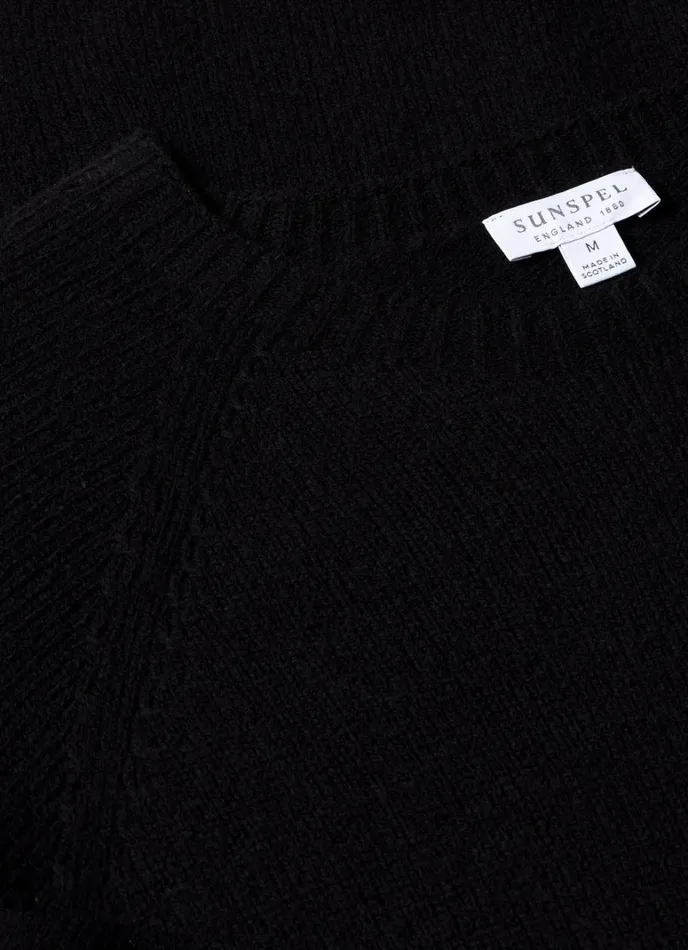 SUNSPEL Knitwear Lambswool Crew Neck Jumper Black 8211 Men