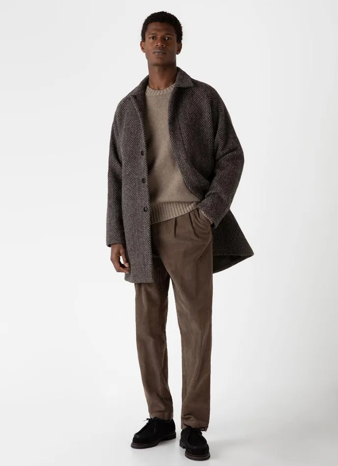 SUNSPEL Knitwear Roxburgh Cashmere Jumper Natural Brown 8211 Men