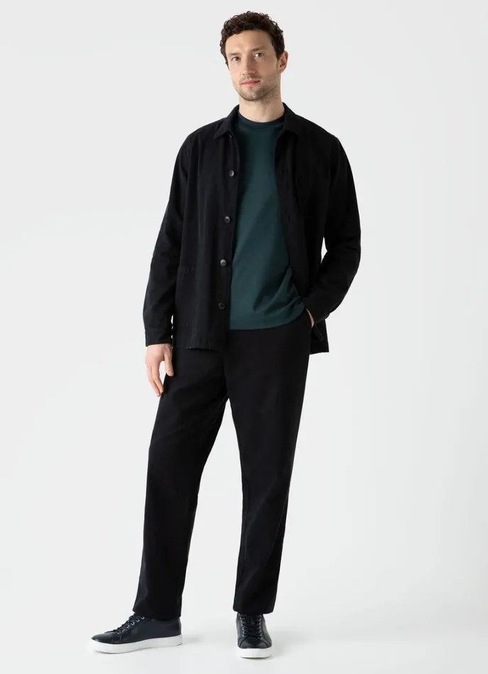 SUNSPEL Pants Brushed Cotton Chore Trouser Black 8211 Men