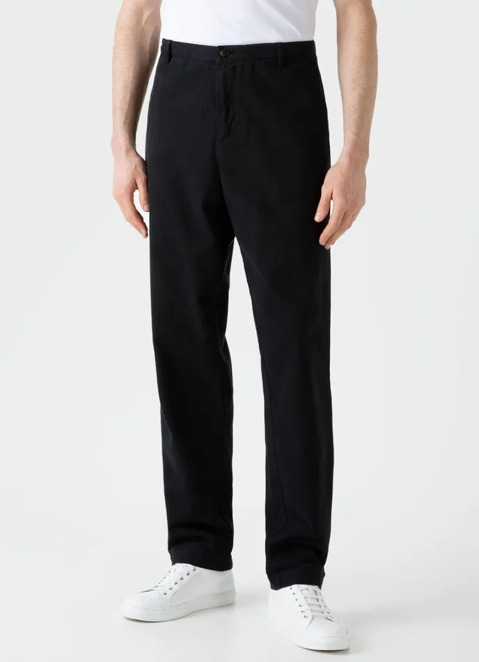SUNSPEL Pants Brushed Cotton Chore Trouser Black 8211 Men